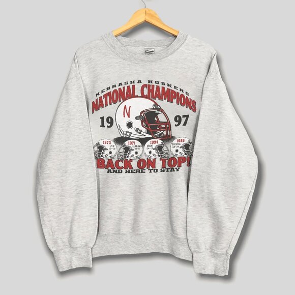 1997 Vintage Nebraska Huskers National Champions, Nebraska Cornhuskers Shirt Tee - Picture 1 of 2